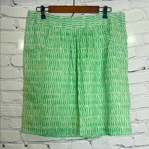 Boden Green & Cream Skirt Size 12 Excellent Condition